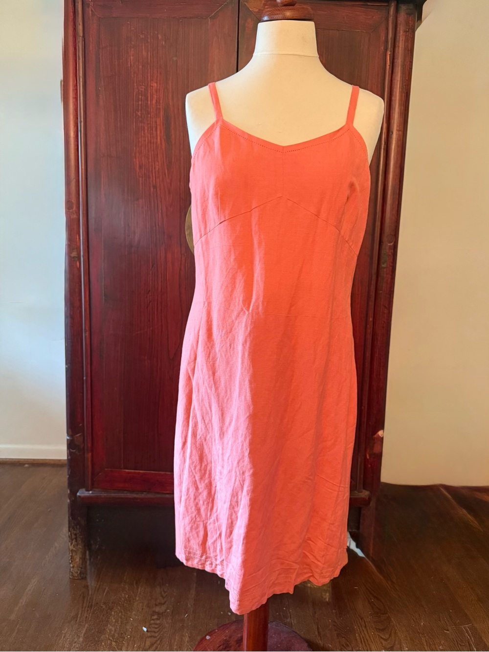 Women’s Sleeveless Slip Dress - Coral